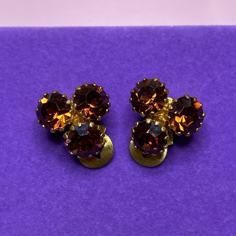 💛 Julianna Gold Root Beer Quartz Clip On Earrings